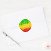 Rough Rasta Design Runder Aufkleber (Umschlag)