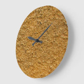 Rough Raw Beton Yellow Construction Wall No Digits Große Wanduhr (Winkel)