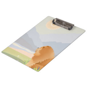 ROUGH RED CHOW Acrylic Clipboard Klemmbrett