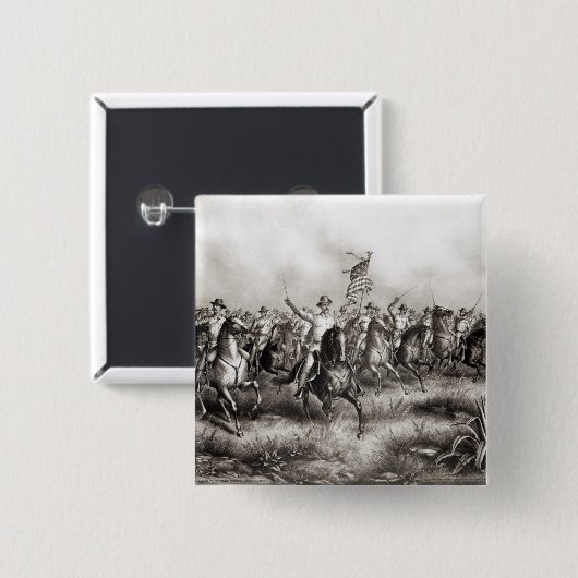 Rough Riders: Oberst Theodore Roosevelt Button (Vorne & Hinten)