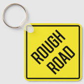 Rough Road Metal Square Schlüsselanhänger (Vorderseite)