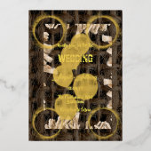 Rough Rope Stylish Border Wedding Folieneinladung (Vorderseite)