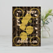 Rough Rope Stylish Border Wedding Folieneinladung (Stehend vorne)