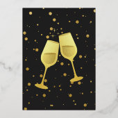 Rough Rope Stylish Border Wedding Folieneinladung (Rückseite)