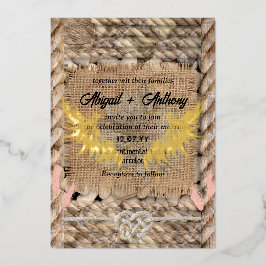 Rough Rope Wedding Folieneinladung