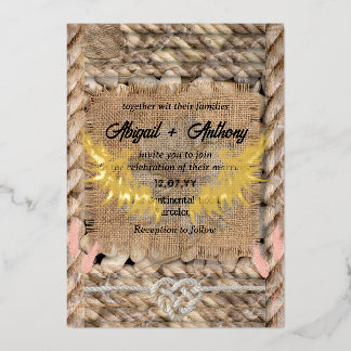 Rough Rope Wedding Folieneinladung