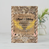 Rough Rope Wedding Folieneinladung (Stehend vorne)