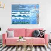 Rough Sea Leinwand (Insitu (Wohnzimmer))