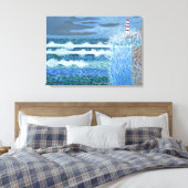 Rough Sea Leinwand (Insitu (Schlafzimmer))