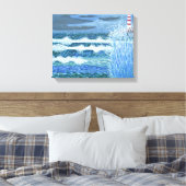 Rough Sea Leinwand (Insitu (Schlafzimmer))