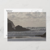 Rough Seas at Perranporth Postkarte (Vorne/Hinten)