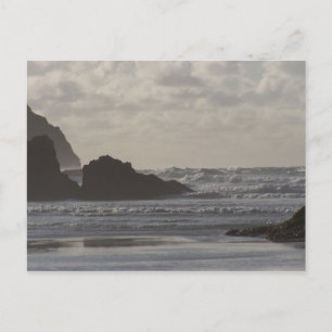 Rough Seas at Perranporth Postkarte