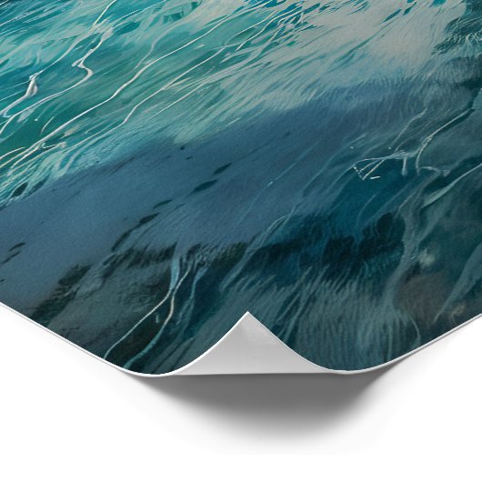 Rough Seas - Impressionismus Style Seascape Art Poster (Ecke)