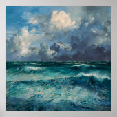 Rough Seas - Impressionismus Style Seascape Art Poster (Vorne)