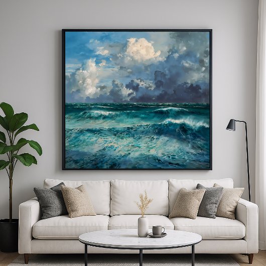 Rough Seas - Impressionismus Style Seascape Art Poster