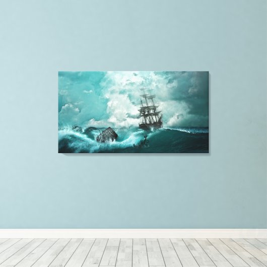 Rough Seas Leinwanddruck (Insitu (Holzboden))