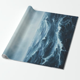Rough Seas Ocean Waves Dekoupage Geschenkpapier