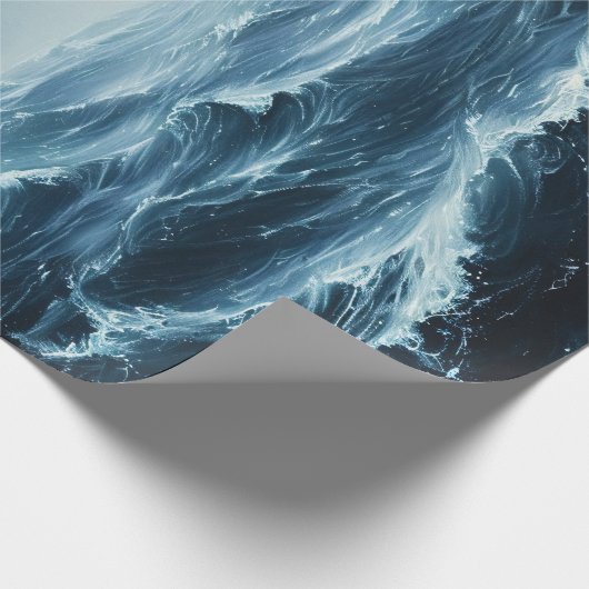 Rough Seas Ocean Waves Dekoupage Geschenkpapier (Ecke)