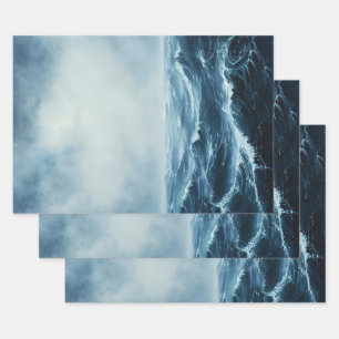 Rough Seas Ocean Waves Dekoupage Geschenkpapier Set