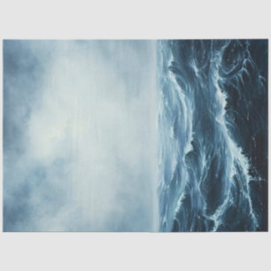 Rough Seas Ocean Waves Dekoupage Seidenpapier