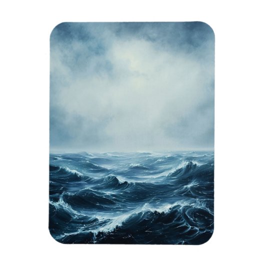 Rough Seas Ocean Waves Flexibel Magnet (Vertikal)