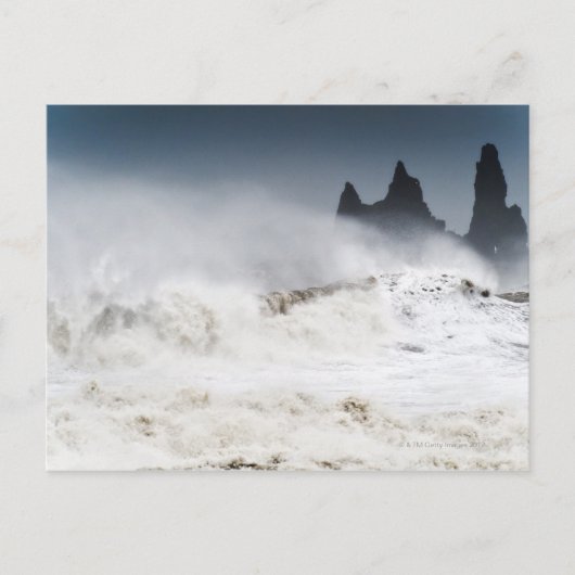 Rough Seas, Vik i Myrdal, Island Postkarte (Vorderseite)