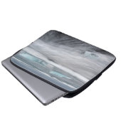 Rough Seascape mit Eis Laptopschutzhülle (Vorne Knopf)