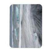 Rough Seascape with ice, iceland Magnet (Vertikal)