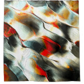 Rough silbernes rock over brennen ember, intensitä duschvorhang (Vorderseite)