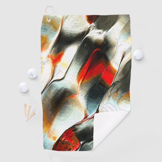 Rough silbernes rock over brennen ember, intensitä golfhandtuch (Insitu)