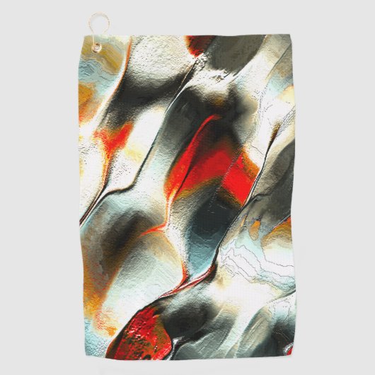 Rough silbernes rock over brennen ember, intensitä golfhandtuch (Vorderseite)