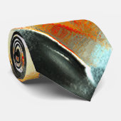 Rough silbernes rock over brennen ember, intensitä krawatte (Gerollt)