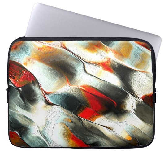 Rough silbernes rock over brennen ember, intensitä laptopschutzhülle (Vorderseite)