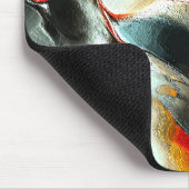 Rough silbernes rock over brennen ember, intensitä mousepad (Ecke)