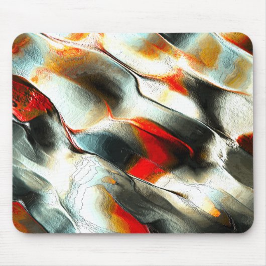 Rough silbernes rock over brennen ember, intensitä mousepad (Vorne)