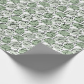 Rough Sketch Chile Paprikaschoten auf Green Geschenkpapier (Ecke)