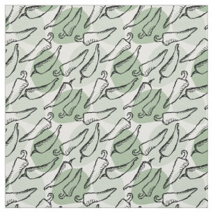 Rough Sketch Chile Paprikaschoten auf Green Stoff