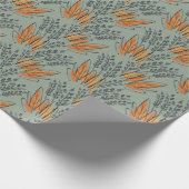 Rough Sketched Grass Ethnic Design Geschenkpapier (Ecke)