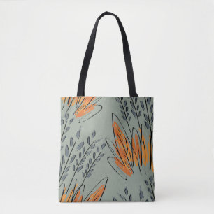 Rough Sketched Grass Ethnic Design Tasche