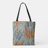 Rough Sketched Grass Ethnic Design Tasche (Rückseite)