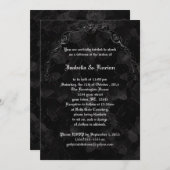 Rough Stone Embellished Goth Wedding Einladung (Vorne/Hinten)