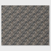Rough Stone Texture Print Wrapping Paper Roll Geschenkpapier (Flach)