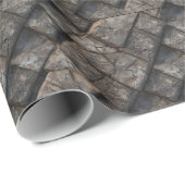 Rough Stone Texture Print Wrapping Paper Roll Geschenkpapier (Rolleneckpunkt)