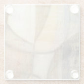 Rough Textured Earth Tone Painting Glasuntersetzer (Rückseite)