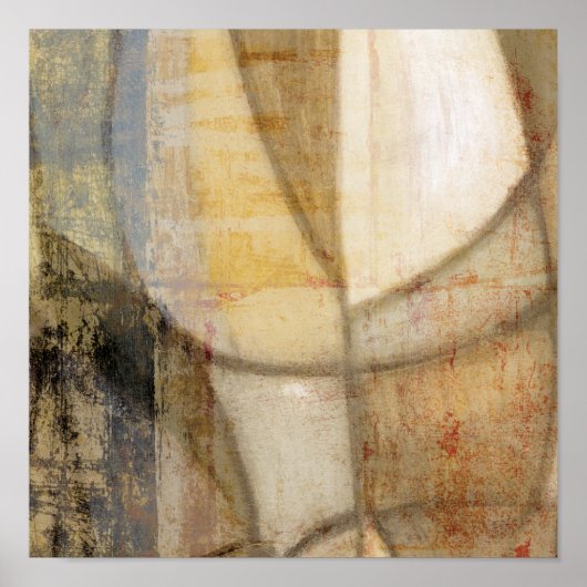 Rough Textured Earth Tone Painting Poster (Vorne)