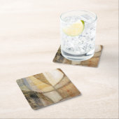 Rough Textured Earth Tone Painting Rechteckiger Pappuntersetzer (Vor Ort)