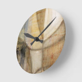 Rough Textured Earth Tone Painting Runde Wanduhr (Winkel)