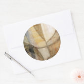 Rough Textured Earth Tone Painting Runder Aufkleber (Umschlag)