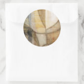 Rough Textured Earth Tone Painting Runder Aufkleber (Tasche)