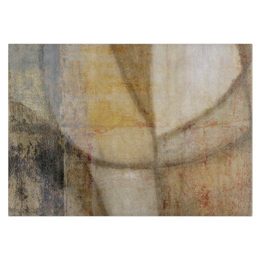 Rough Textured Earth Tone Painting Schneidebrett (Vorderseite)